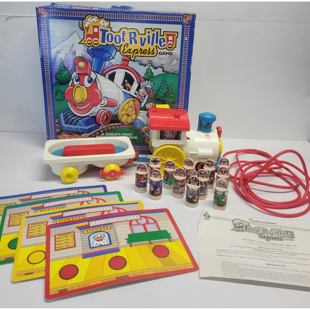 Vtg Fundex Toot‎ R Ville Express Game Train Memory Color Learning Toy working
